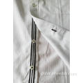 Long-sleeved Men's Shirts Button Down Collar White Jacquard Long-sleeved Men's Shirts Manufactory